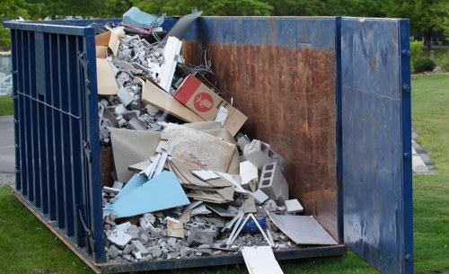 Community members participating in a local clean-up event