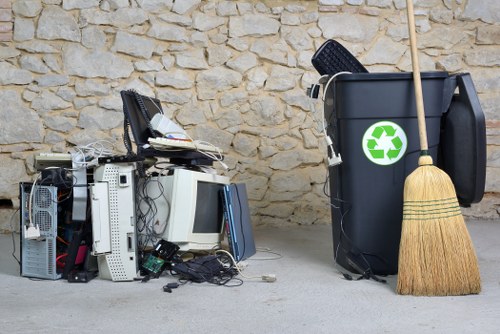 Commercial waste removal services in action